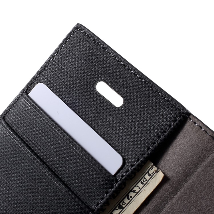 MERCURY GOOSPERY for iPhone SE 5s 5 Milano Diary Leather Phone Case Wallet - Black-6