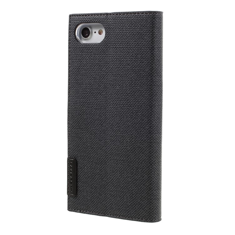 MERCURY GOOSPERY Milano Diary Case for iPhone 7 4.7 Leather Wallet Phone Cover - Black-2