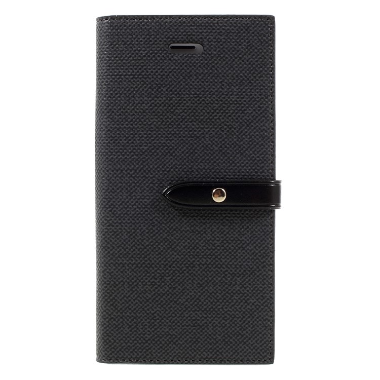 MERCURY GOOSPERY Milano Diary Case for iPhone 7 4.7 Leather Wallet Phone Cover - Black-3