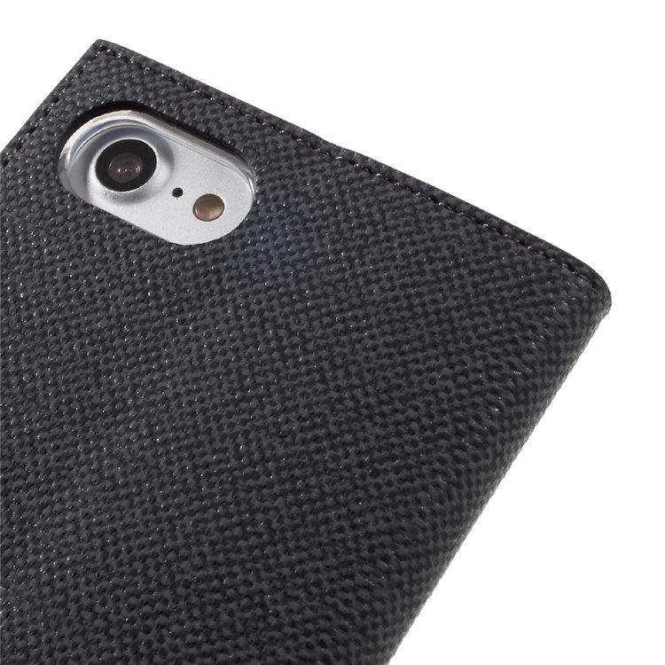 MERCURY GOOSPERY Milano Diary Case for iPhone 7 4.7 Leather Wallet Phone Cover - Black-8