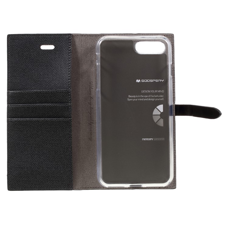 MERCURY GOOSPERY Milano Diary for iPhone 7 Plus 5.5 Wallet Leather Case Phone Cover - Black-12