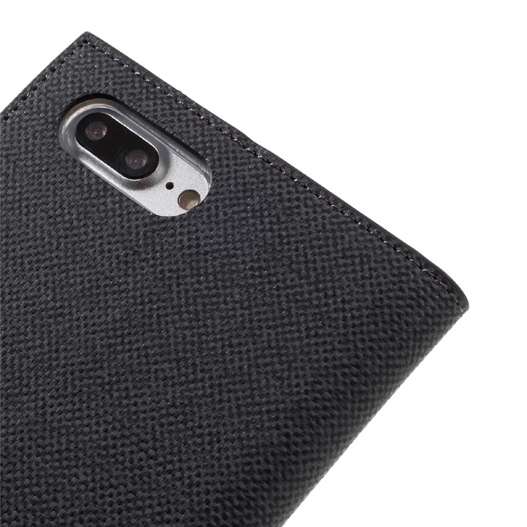 MERCURY GOOSPERY Milano Diary for iPhone 7 Plus 5.5 Wallet Leather Case Phone Cover - Black-8