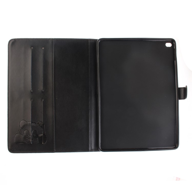 Imprinted Panda Multi Card Slots Smart Leather Folio Case for iPad Air 2 (iPad 6) - Black-10