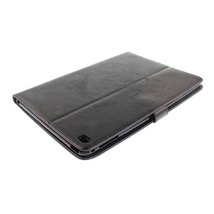 Imprinted Panda Multi Card Slots Smart Leather Folio Case for iPad Air 2 (iPad 6) - Black-4