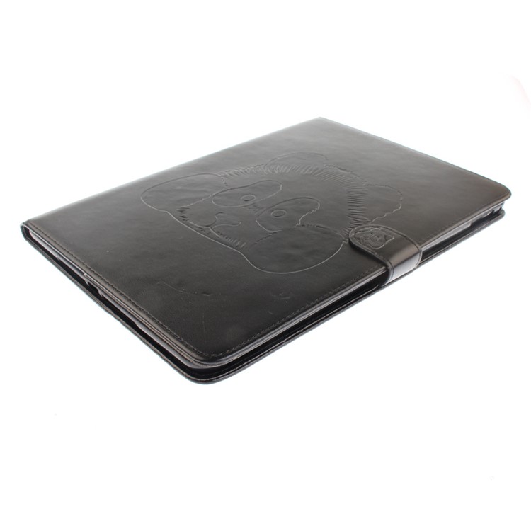 Imprinted Panda Multi Card Slots Smart Leather Folio Case for iPad Air 2 (iPad 6) - Black-5