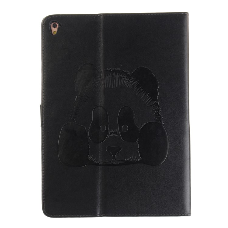 Imprinted Panda Multi Card Slots Smart Leather Folio Case for iPad Pro 9.7 - Black-3