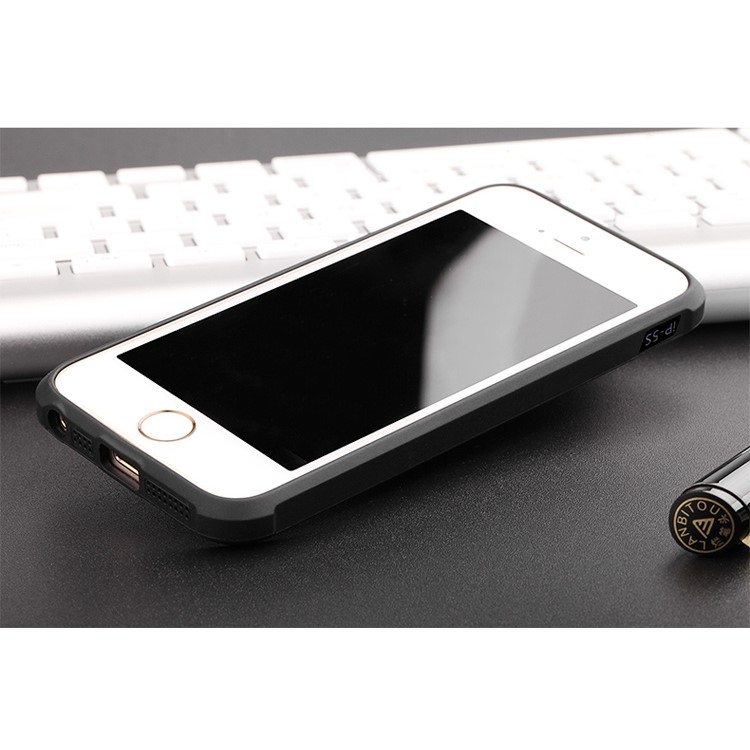 Imprinted Auspicious Dragon Pattern TPU Phone Case for iPhone SE/5s/5 - Black-7