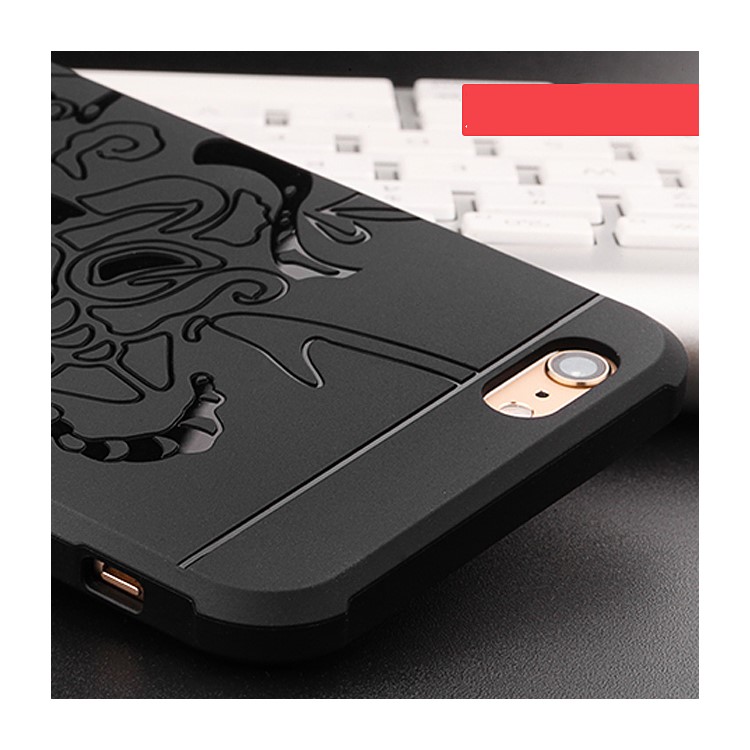 Auspicious Dragon Pattern Drop-proof Imprint TPU Case for iPhone 6s Plus / 6s Plus - Black-2