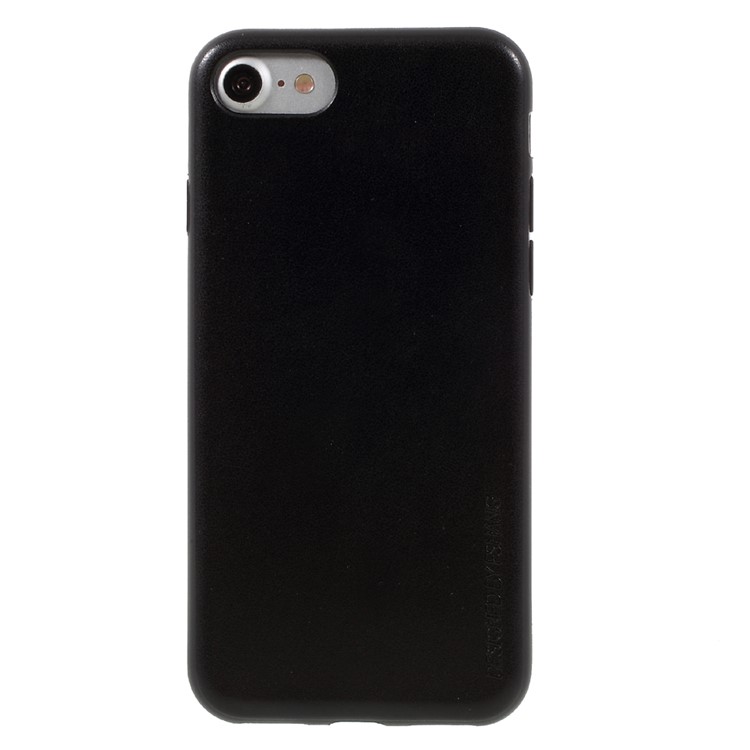 FSHANG Matte PU Leather Coated TPU Phone Case for iPhone 7 4.7 inch - Black-2