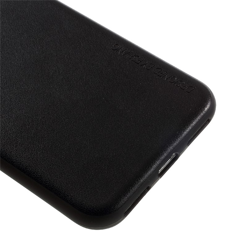 FSHANG Matte PU Leather Coated TPU Phone Case for iPhone 7 4.7 inch - Black-4