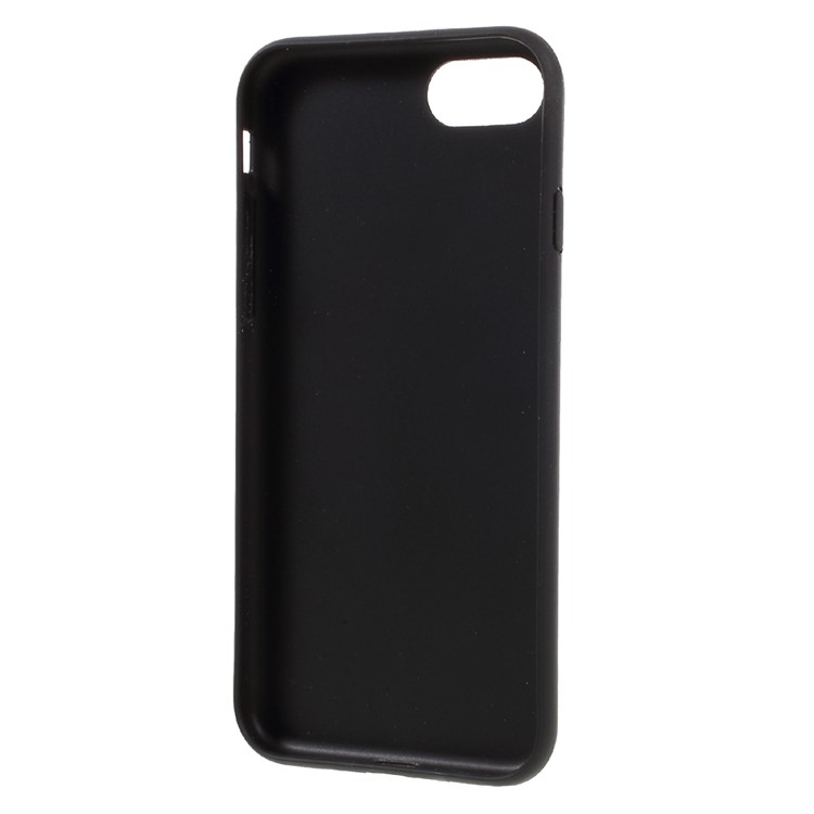FSHANG Matte PU Leather Coated TPU Phone Case for iPhone 7 4.7 inch - Black-5