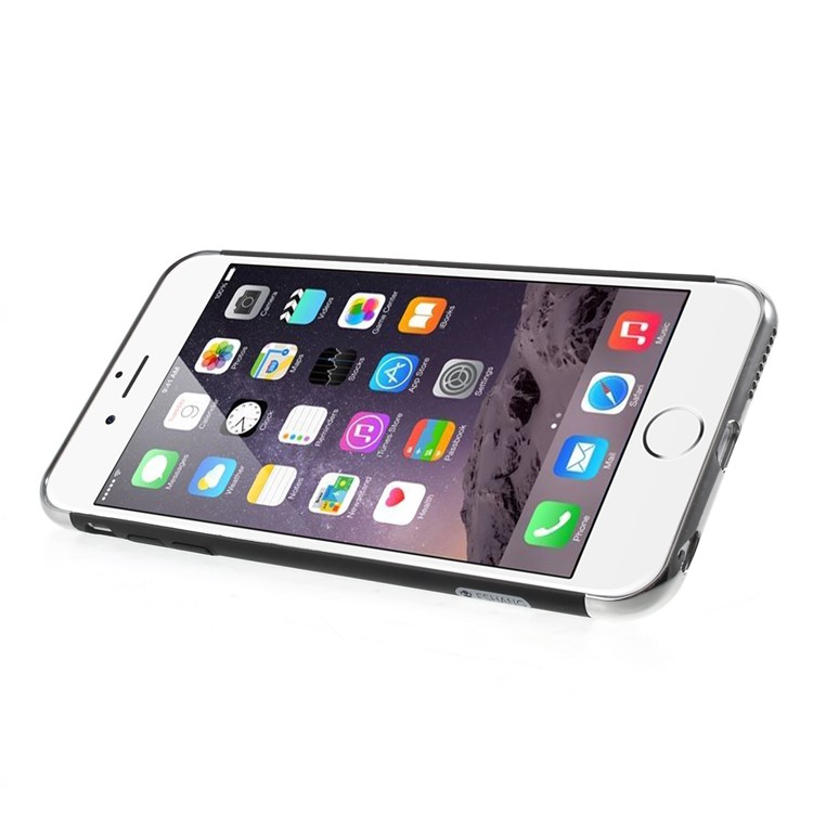 FSHANG Finger Ring Kickstand Hard Phone Case for iPhone 6s Plus / 6 Plus - Black-4