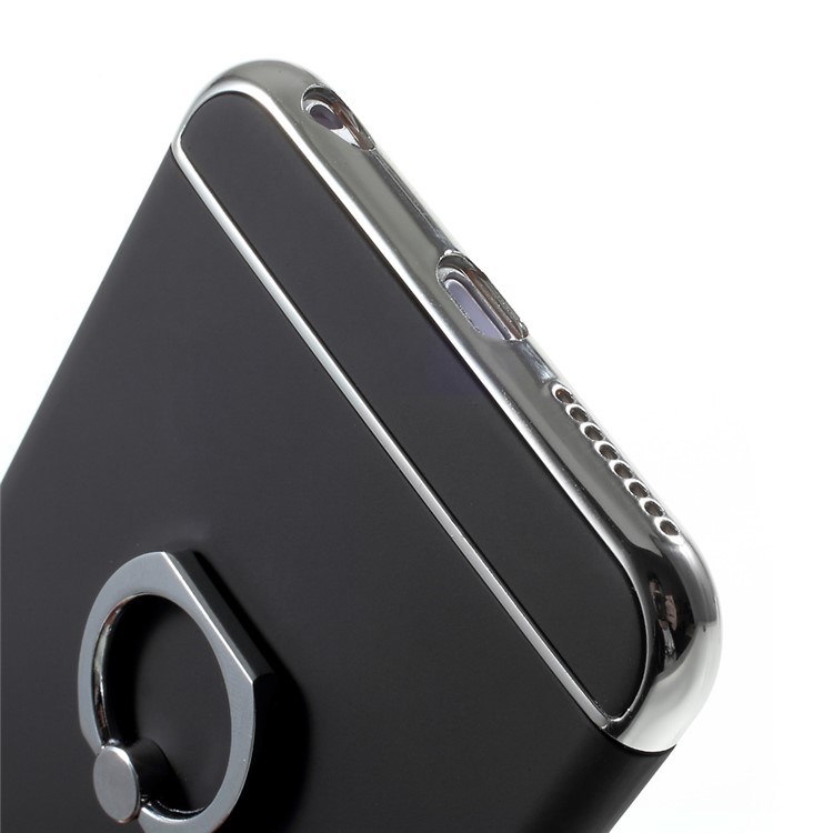 FSHANG Finger Ring Kickstand Hard Phone Case for iPhone 6s Plus / 6 Plus - Black-8
