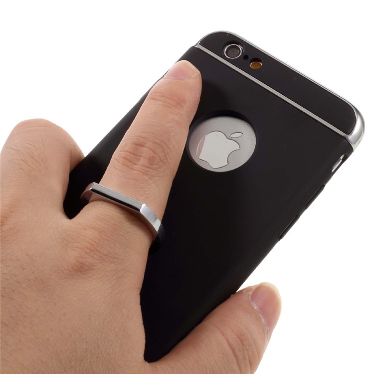 FSHANG Finger Ring Kickstand Hard Phone Case for iPhone 6s 6 - Black-9