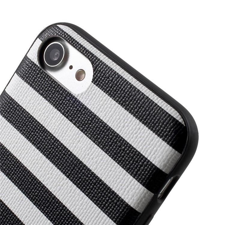 TOWEIS Leather Coated PC TPU Cellphone Case for iPhone 7 Built-in Magnetic Holder Metal Sheet - White-5