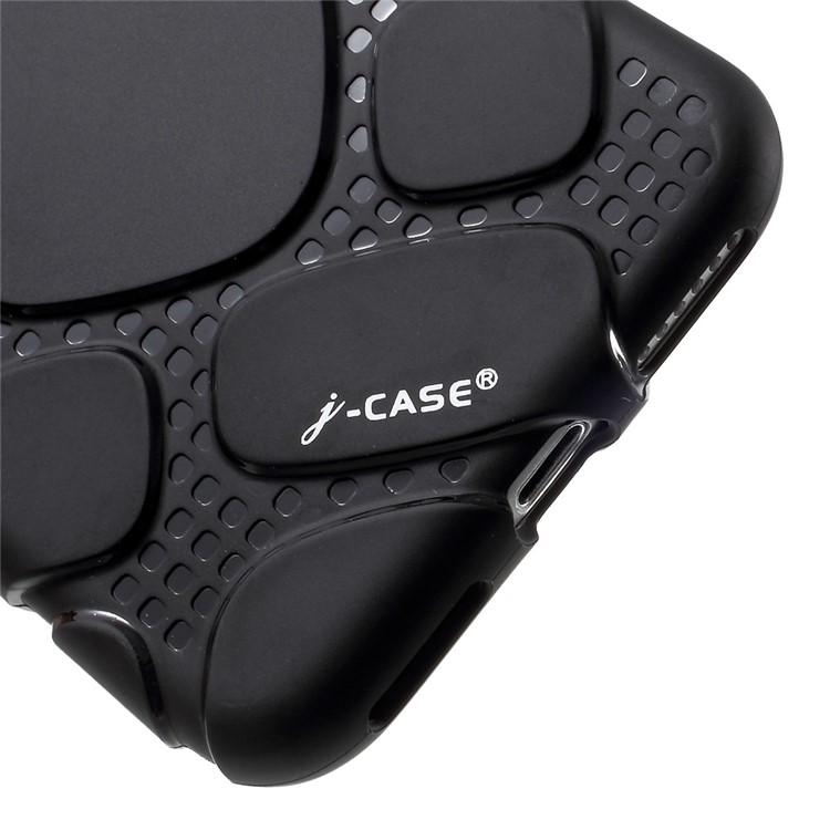 J-CASE Ice Series for iPhone 7 4.7 Grid Pattern Shockproof TPU Back Case - Black-4
