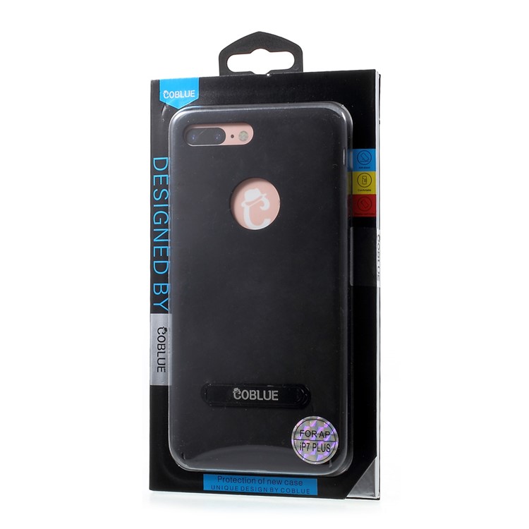 COBLUE Dazzle Wind Series Rubberized Phone Case PC Kickstand for iPhone 7 Plus - Black-9