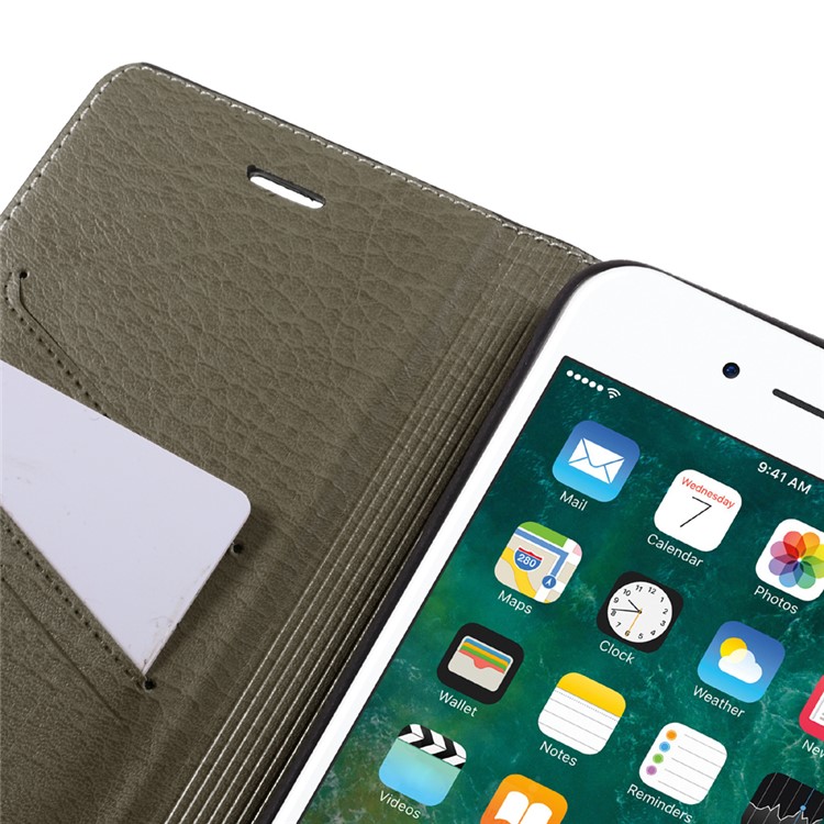 KAIYUE Crocodile Grain Auto-absorbed Genuine Leather Phone Case for iPhone 7 Plus 5.5 - Black-10