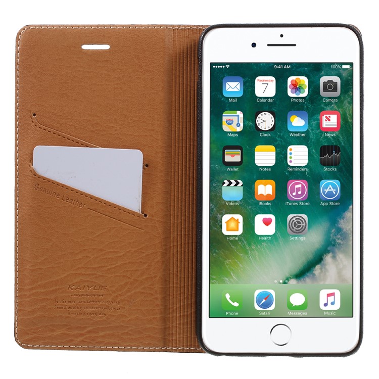 KAIYUE Auto-absorbed Crocodile Leather Case Accessory for iPhone 6s/6 4.7 inch - Black-6