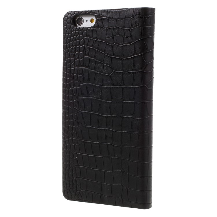 KAIYUE Auto-absorbed Crocodile Leather Mobile Cover for iPhone 6s Plus /6 Plus - Black-2