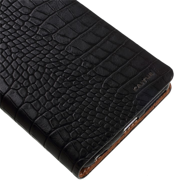 KAIYUE Auto-absorbed Crocodile Leather Mobile Cover for iPhone 6s Plus /6 Plus - Black-7