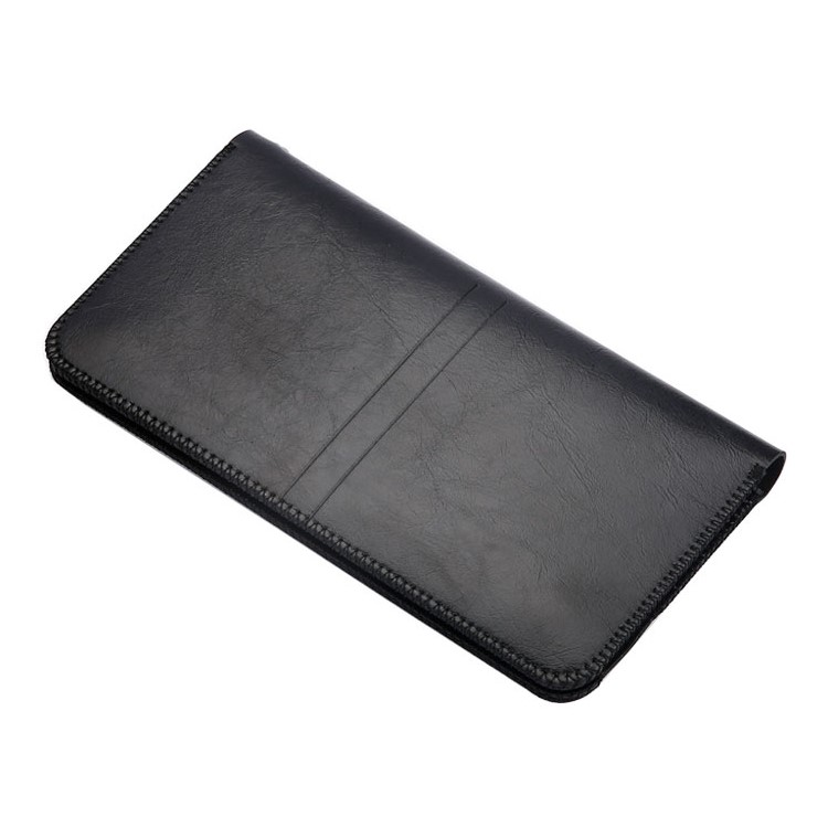 SOYAN Crazy Horse Texture Universal Leather Wallet Pouch for iPhone 7, 7 Plus Etc., Size: 19 x 9cm - Black-3