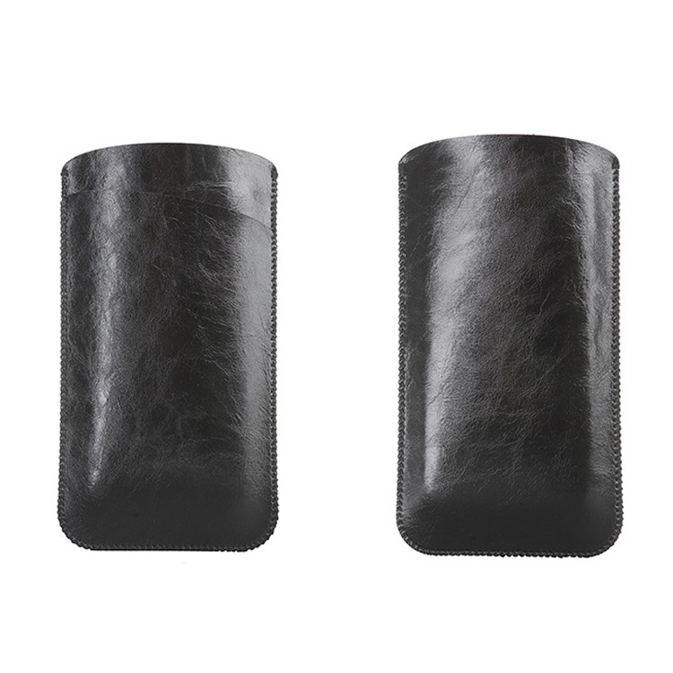 SOYAN Dual-layer Leather Sleeve Pouch for iPhone 7/6s/6 Etc - Crazy Horse Texture / Black-1