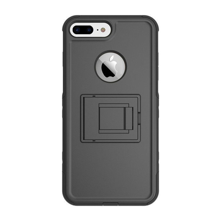 Shockproof Hybrid Cell Phone Case with Kickstand for iPhone 7 Plus (TPU + PC) - Black-3