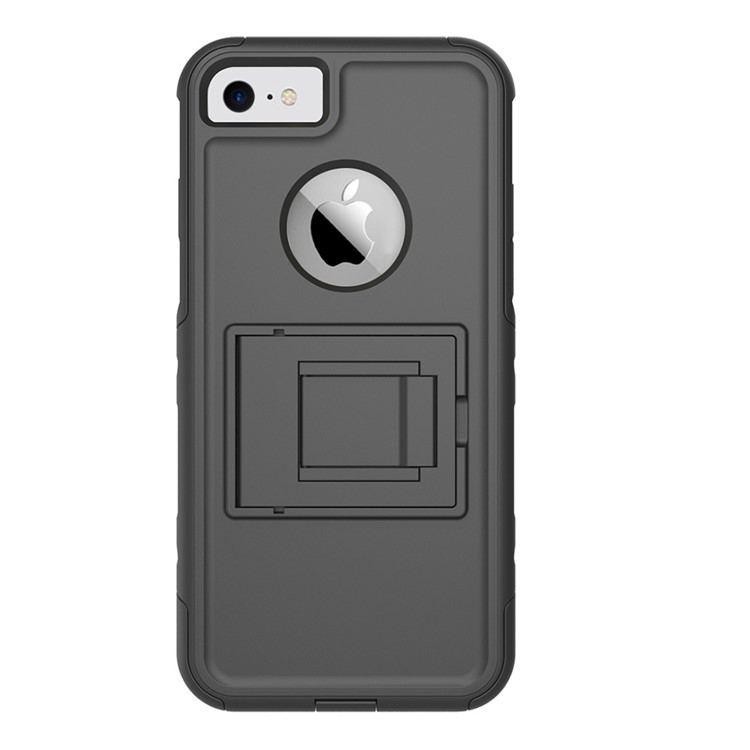 Shockproof Hybrid Cell Phone Case with Kickstand for iPhone 7 4.7 inch (TPU + PC) - Black-2