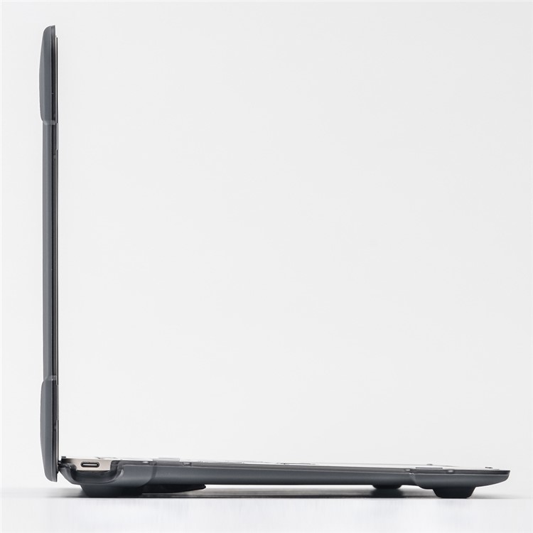 Kickstand See-Thru PC TPU Full Protection Case for MacBook 12-inch with Retina Display (2015) - Grey-7