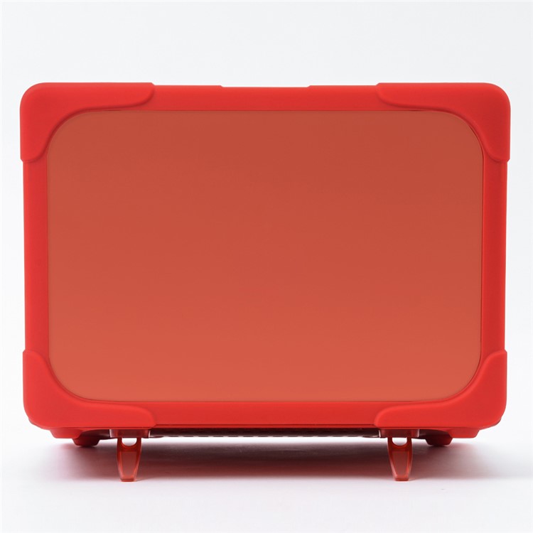 Kickstand See-Par le devant et le dos PC TPU Housse pour ordinateur portable pour MacBook 12-Inch with Retina Display(2015) - rouge-13
