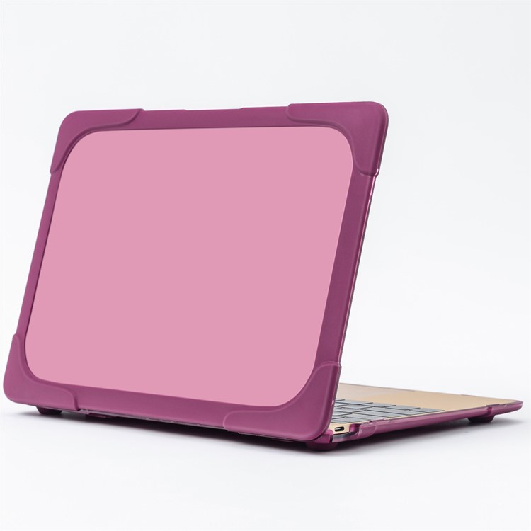 Béquille PC TPU See-thru Snap-on Housse Pour Macbook 12 Pouces Avec Écran Rétine (2015) - Violet-1