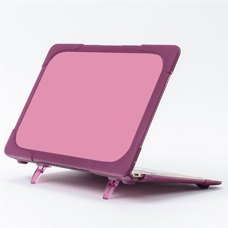 Béquille PC TPU See-thru Snap-on Housse Pour Macbook 12 Pouces Avec Écran Rétine (2015) - Violet-18