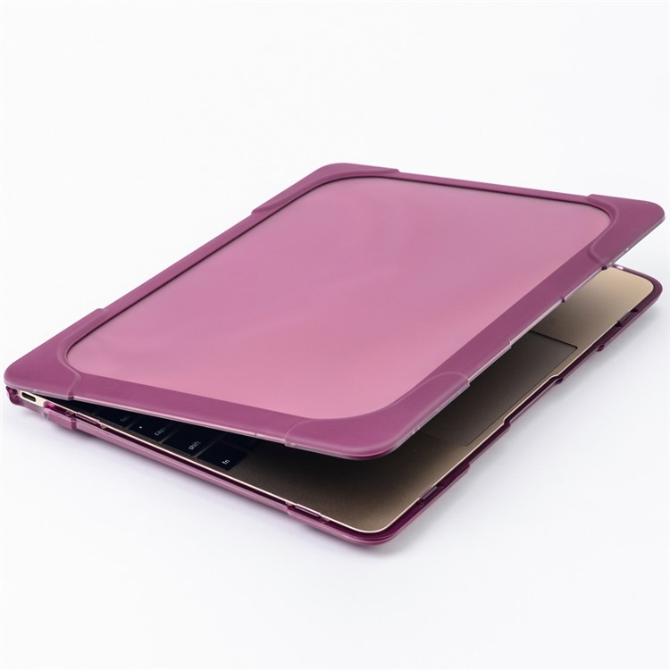 Béquille PC TPU See-thru Snap-on Housse Pour Macbook 12 Pouces Avec Écran Rétine (2015) - Violet-19