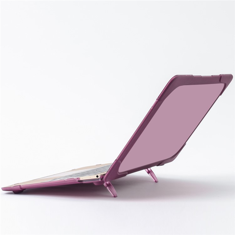 Béquille PC TPU See-thru Snap-on Housse Pour Macbook 12 Pouces Avec Écran Rétine (2015) - Violet-4