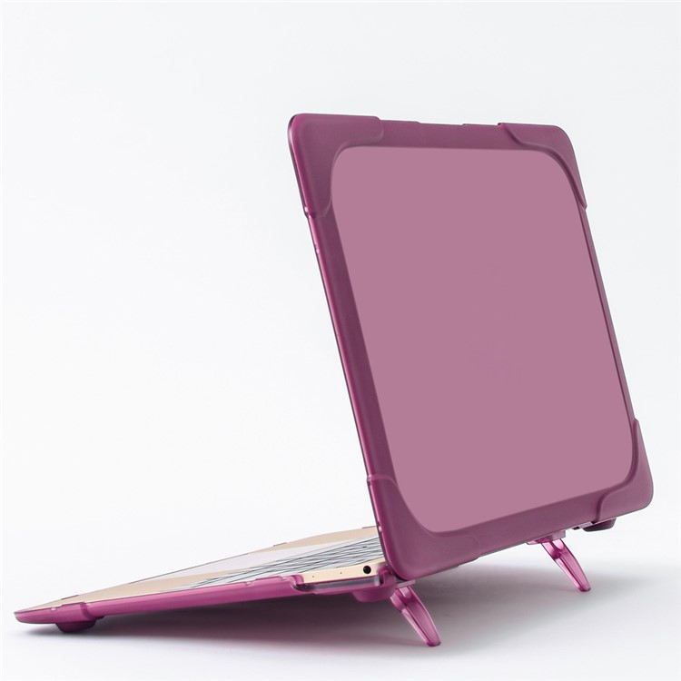 Béquille PC TPU See-thru Snap-on Housse Pour Macbook 12 Pouces Avec Écran Rétine (2015) - Violet-5