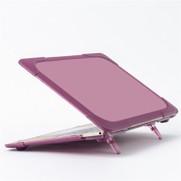 Béquille PC TPU See-thru Snap-on Housse Pour Macbook 12 Pouces Avec Écran Rétine (2015) - Violet-6