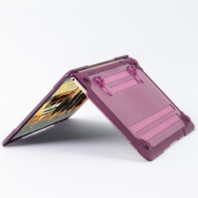 Béquille PC TPU See-thru Snap-on Housse Pour Macbook 12 Pouces Avec Écran Rétine (2015) - Violet-8
