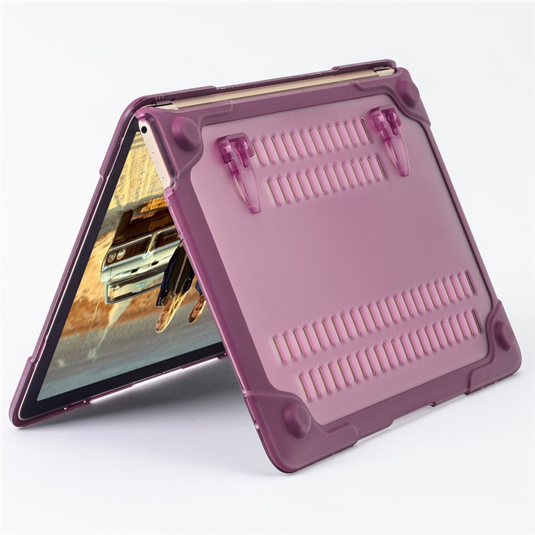 Béquille PC TPU See-thru Snap-on Housse Pour Macbook 12 Pouces Avec Écran Rétine (2015) - Violet-9