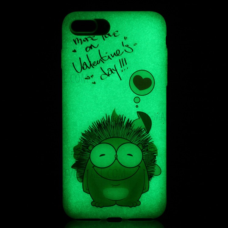 Luminous Glow TPU Flexible Case for iPhone 7 Plus - Cartoon Hedgepig-2