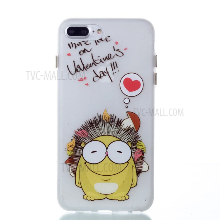 Luminous Glow TPU Flexible Case for iPhone 7 Plus - Cartoon Hedgepig-3