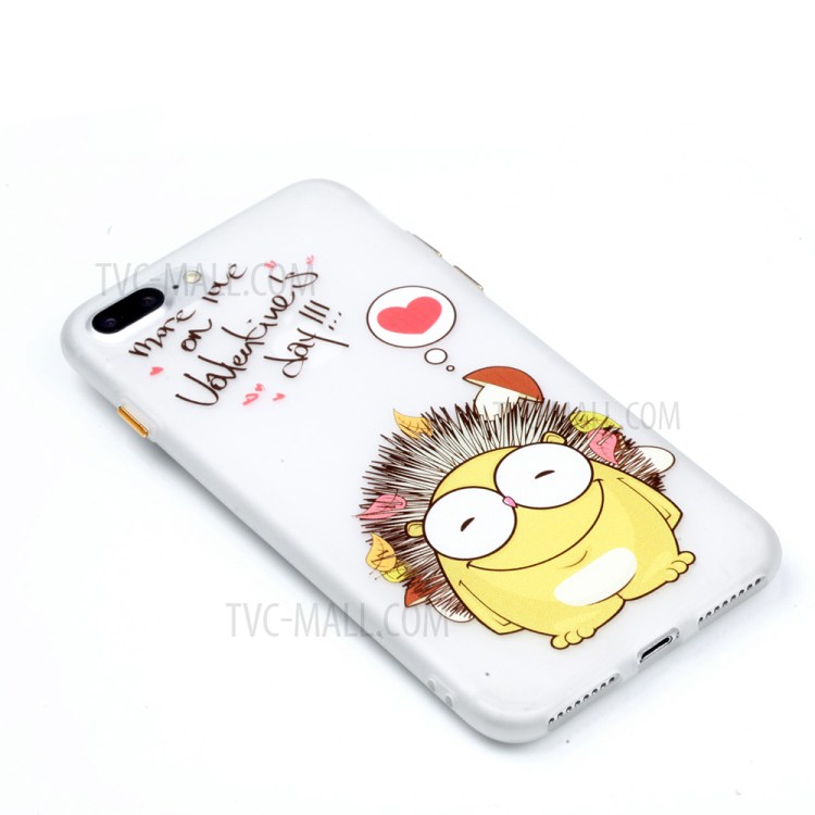Luminous Glow TPU Flexible Case for iPhone 7 Plus - Cartoon Hedgepig-4