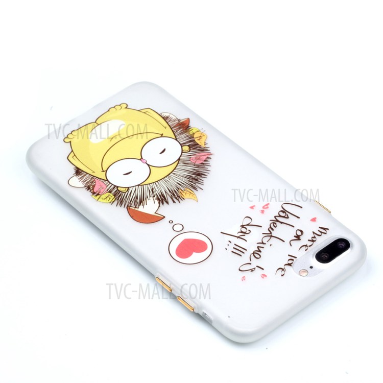 Luminous Glow TPU Flexible Case for iPhone 7 Plus - Cartoon Hedgepig-5