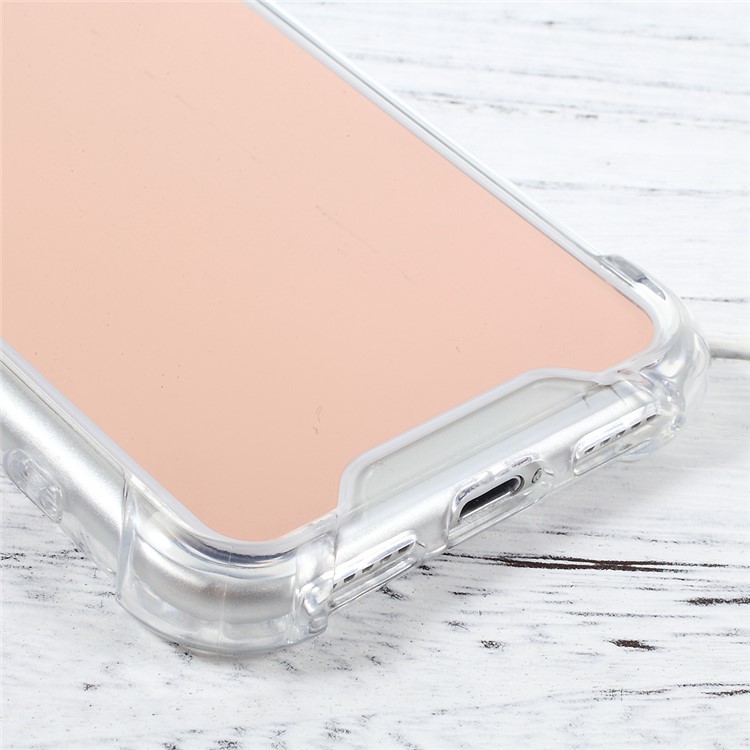 For iPhone 7 4.7 Mirror Surface Anti-scratch PC + Anti-yellowing Bayer 3695 TPU Phone Case - Rose Gold-6