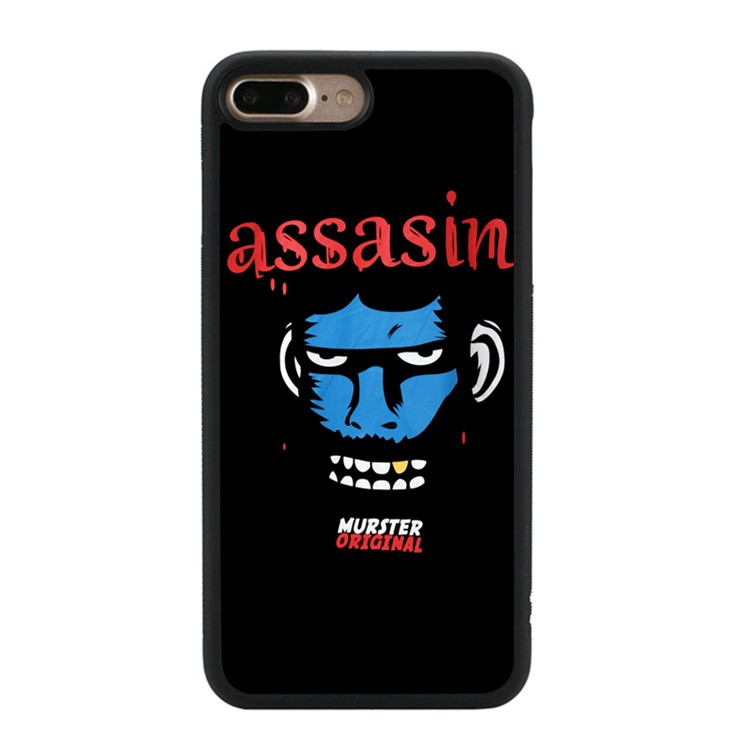 Funny Pattern Glossy TPU Cellphone Case for iPhone 7 Plus - Murder-1
