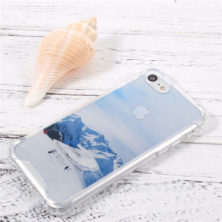 Air-cushioning Corners Drop-proof Phone Case for iPhone 7 (PC + TPU) - Snow Mountain-1