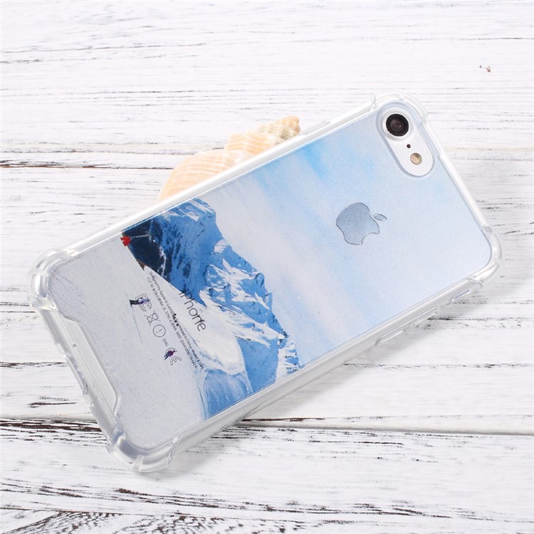 Air-cushioning Corners Drop-proof Phone Case for iPhone 7 (PC + TPU) - Snow Mountain-3