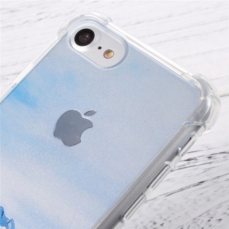 Air-cushioning Corners Drop-proof Phone Case for iPhone 7 (PC + TPU) - Snow Mountain-4