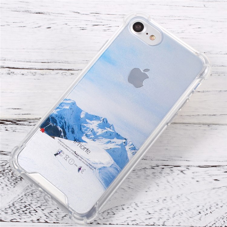 Air-cushioning Corners Drop-proof Phone Case for iPhone 7 (PC + TPU) - Snow Mountain-6