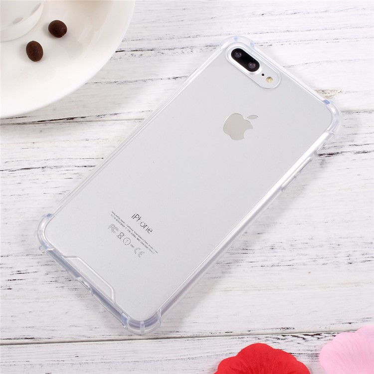 Scratch-proof Hybrid Mobile Phone Case for iPhone 7 Plus (PC + Anti-yellowing Bayer 3695 TPU) - Transparent-1